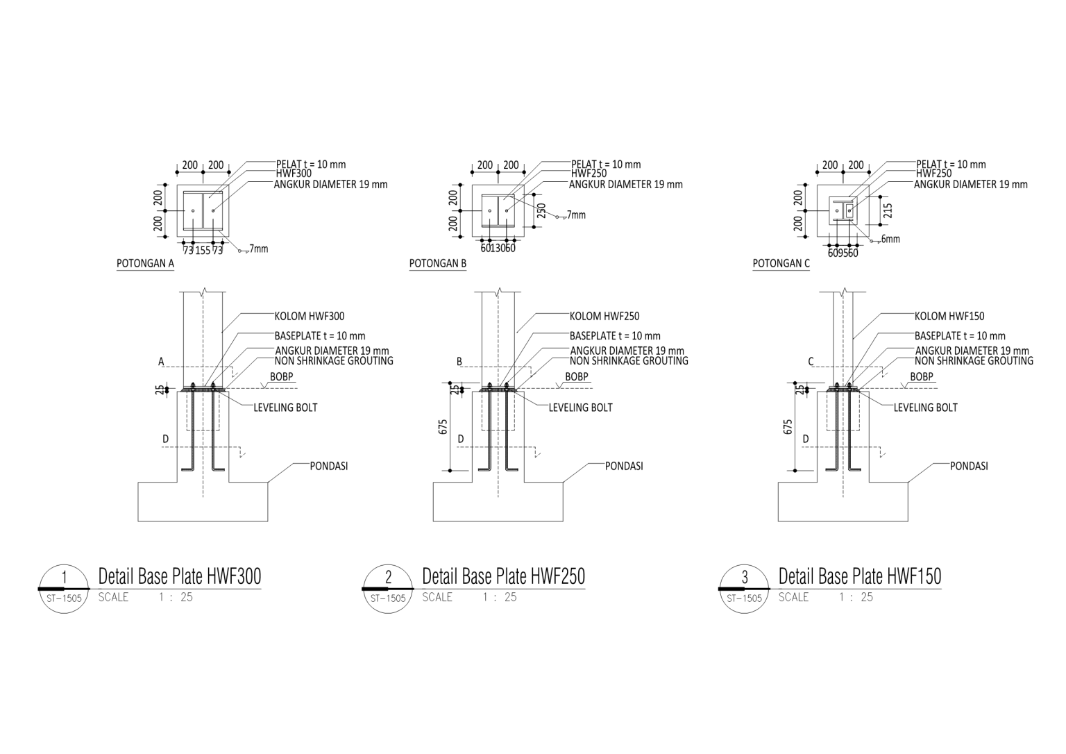 Base Plate Drawing Example – Optima Struktur